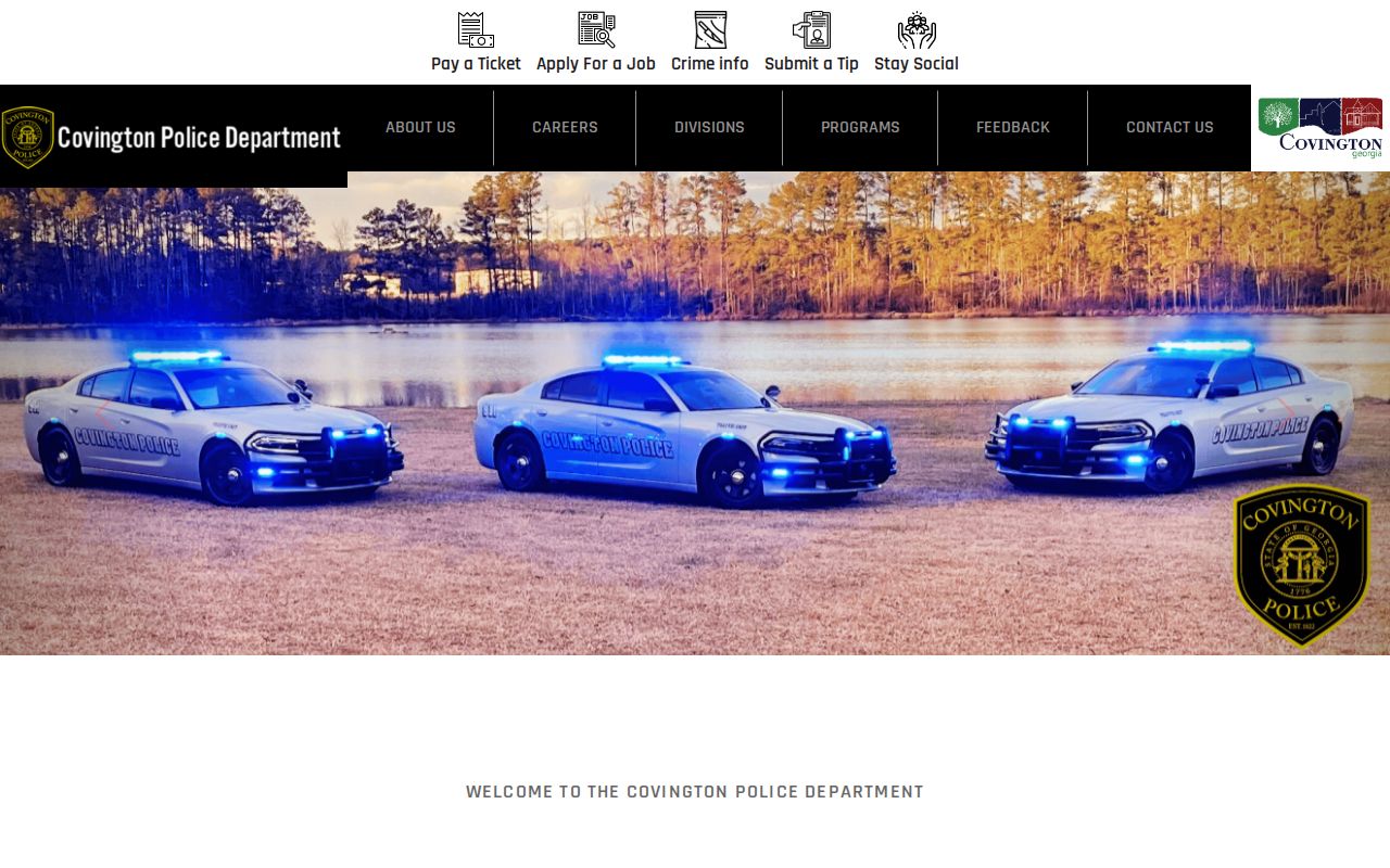 Covington criminal history police department homepage