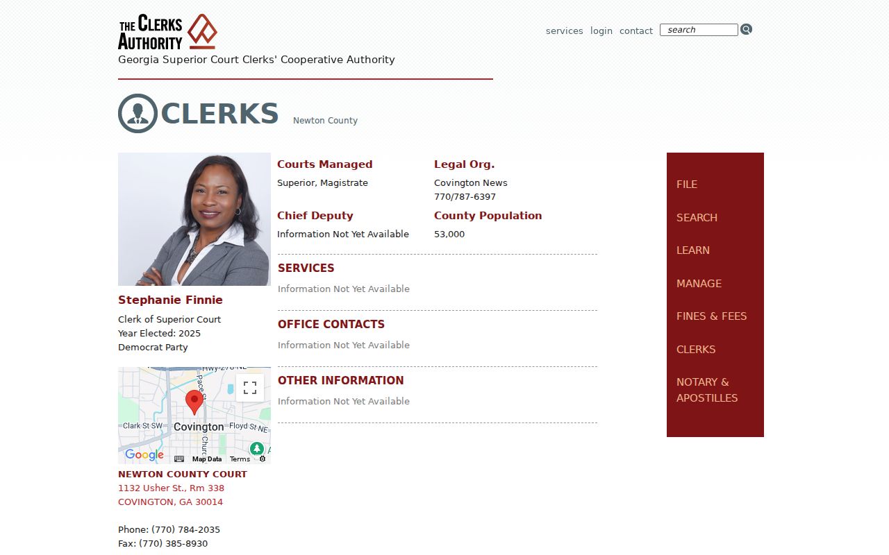 Newton County criminal court cases official clerk listing
