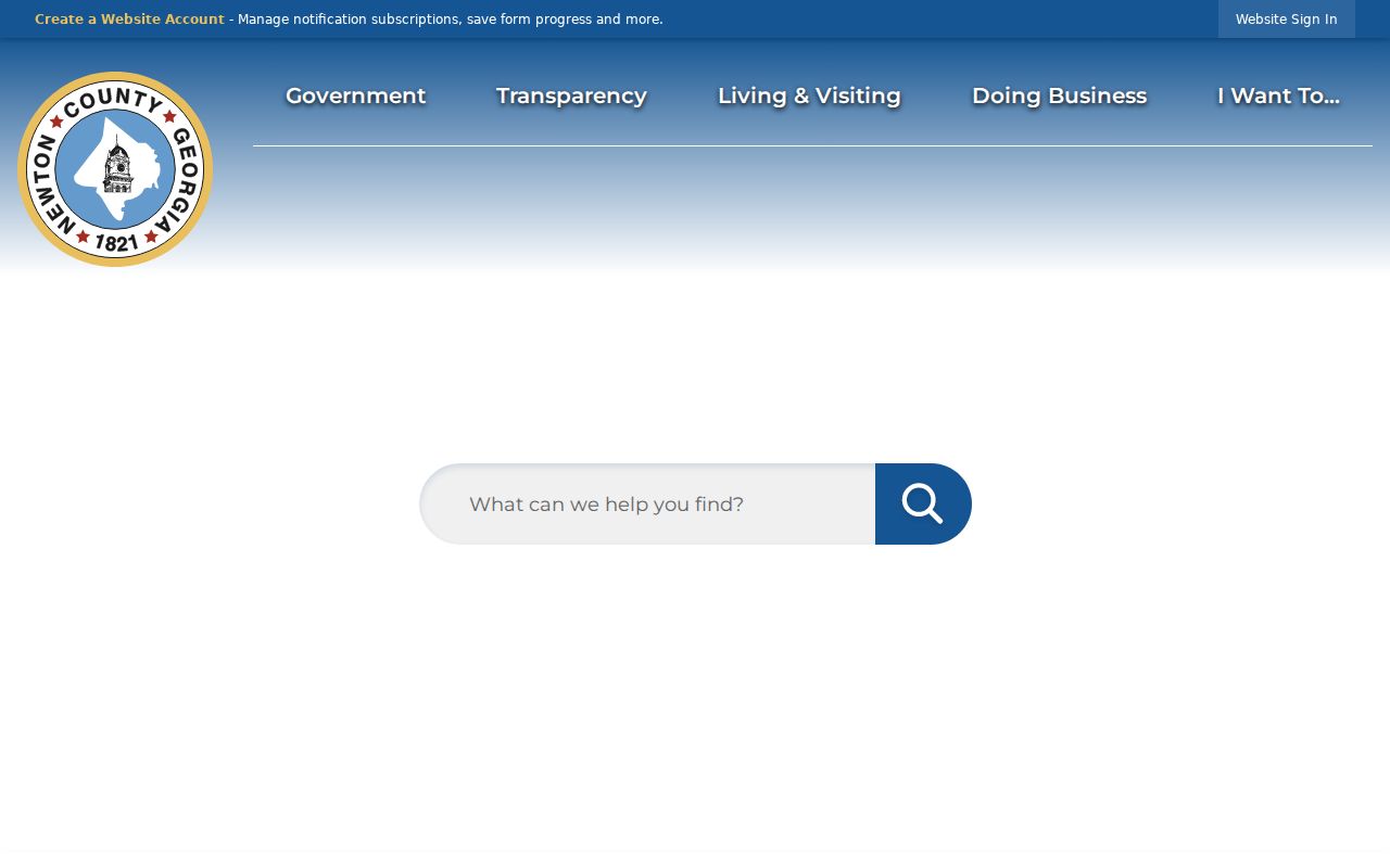 Newton County criminal history government homepage