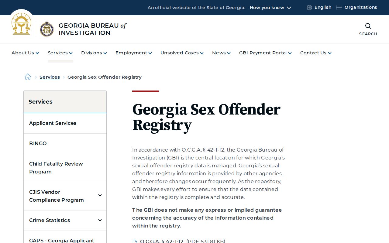 Georgia Sex Offender Registry official search gateway for Newton County